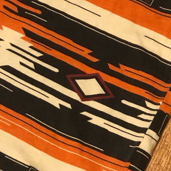 NWOT Iron Fist Black Orange Cream Stripe Aztec Tribal Muscle Tank Top Size XS - Picture 5 of 7